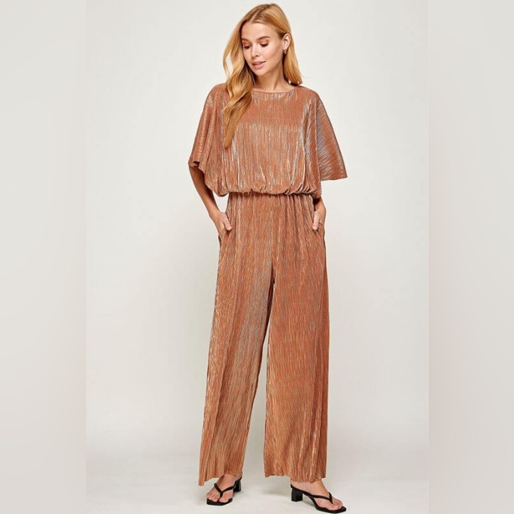 NWT Metallic Bronze Jumpsuit